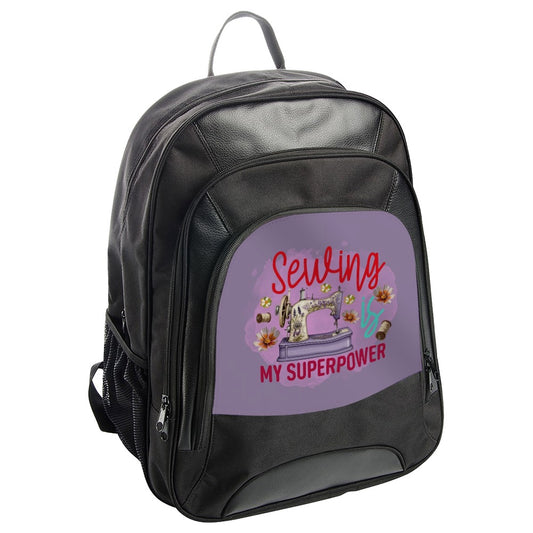 Sewing My Superpower BackPack, Quilting Gift, Sewing Machine Art Bag, Crafter, Seamstress Gift BackPack, Unique Gift for Seamstress - Tawshia