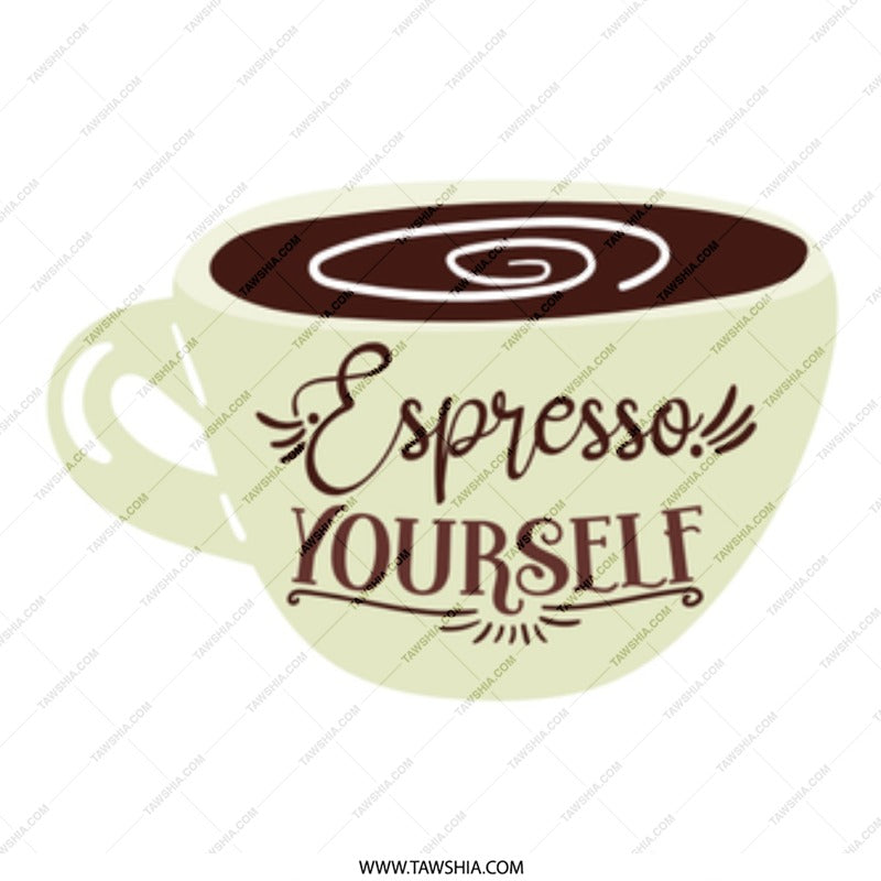 Espresso Yourself Mug, Coffee Lover Gift, Funny Coffee Mug, Motivation Mug, Caffeine Mug, Coffee Quote Mug, Unique Coffee Mug, Espresso Mug - Tawshia