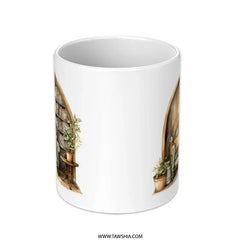 Cozy Home Mug, Bookshelf Mug, Interior Decor Mug, Book Lover Gift, Warm Mug, Aesthetic Coffee Mug, Home Office Mug, Relaxing Mug - Tawshia