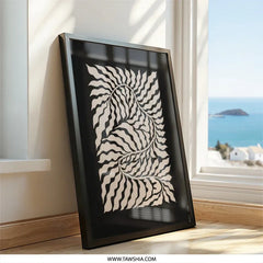 Abstract Floral Wall Art, Botanical Print, Beige Leaves, Modern Home Decor, Neutral Art, Minimalist Wall Decor, Elegant Art Print - Tawshia