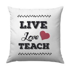 Live Love Teach Pillow, Teacher Appreciation Gift, Heart Decor, Classroom Decor, Thank You Gift, Teacher Pillow - Tawshia
