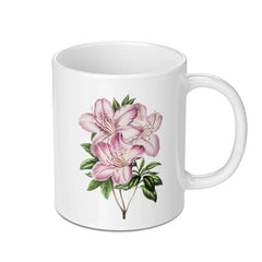 Azalea Mug, Floral Mug, Pink Flower Mug, Botanical Mug, Gift for Plant Lover, Coffee Mug, Tea Cup, Garden Mug, Nature Mug, Pretty Mug - Tawshia