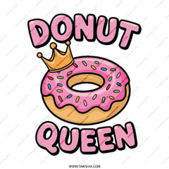Donut Queen Tote Bag, Cute Foodie Gift, Novelty Donut Bag, Funny Queen Bag, Sweet Treat Bag, Unique Gift for Her, Trendy Tote Bag - Tawshia