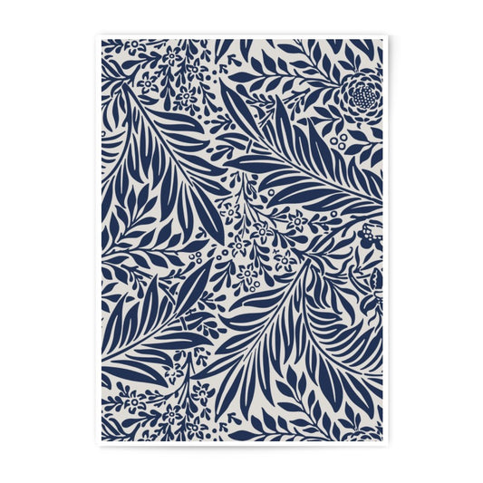 Floral Photographic Print, Navy Blue Wall Art, Botanical Art Print, Flower Print for Home Decor, Modern Floral Art, Trendy Wall Decor - Tawshia