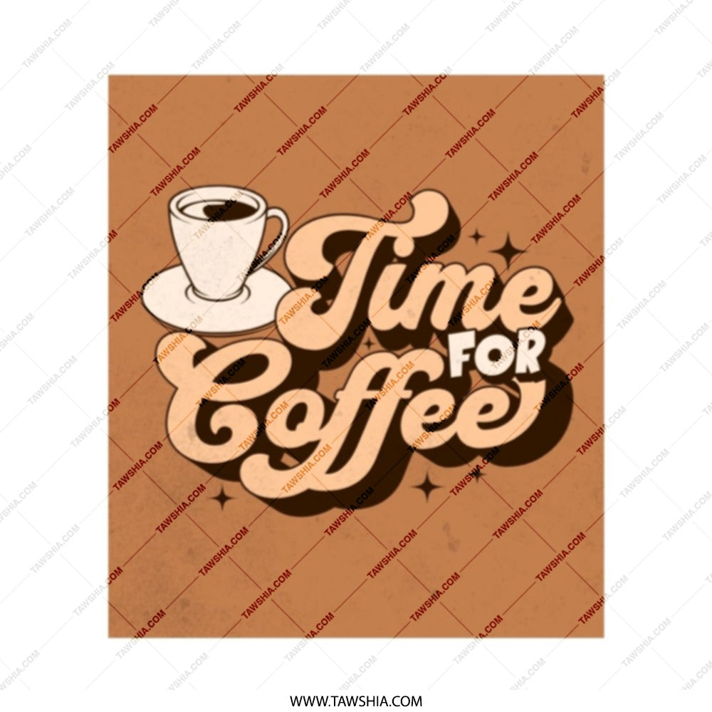 Time For Coffee Tote Bag, Retro Coffee Lover Gift, Everyday Carry Bag, Reusable Grocery Shopping Bag, Coffee Cup Design Tote Bag - Tawshia