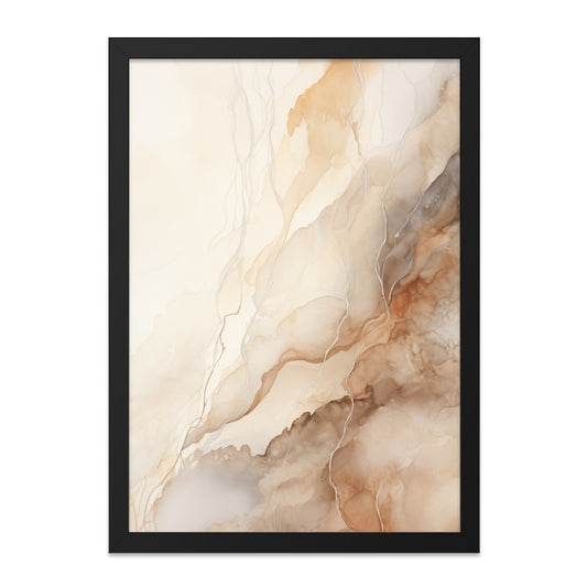 Abstract Ink Wall Art, Neutral Tones Decor, Modern Art Print, Beige Brown Wall Decor, Minimalist Art, Home Decor, Office Art (139) - Tawshia