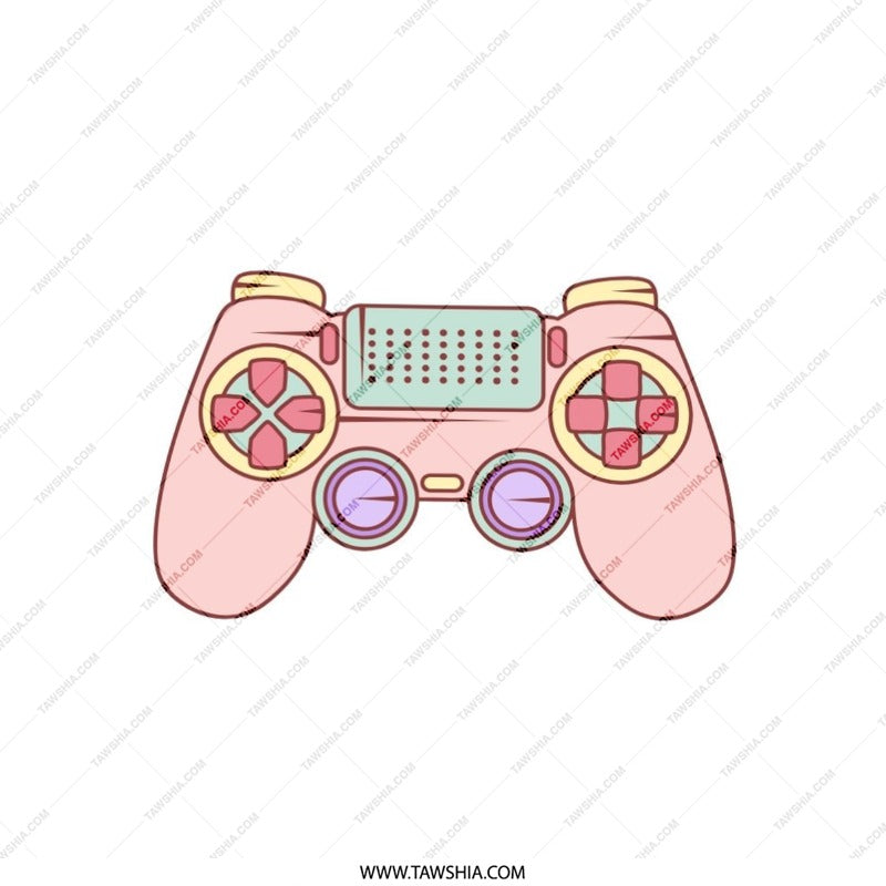 Pastel Game Controller Pillow, Gamer Room Decor, Cute Gaming Pillow, Video Game Lover Gift, Kawaii Pillow, Play Station Gift, Cozy Pillow - Tawshia
