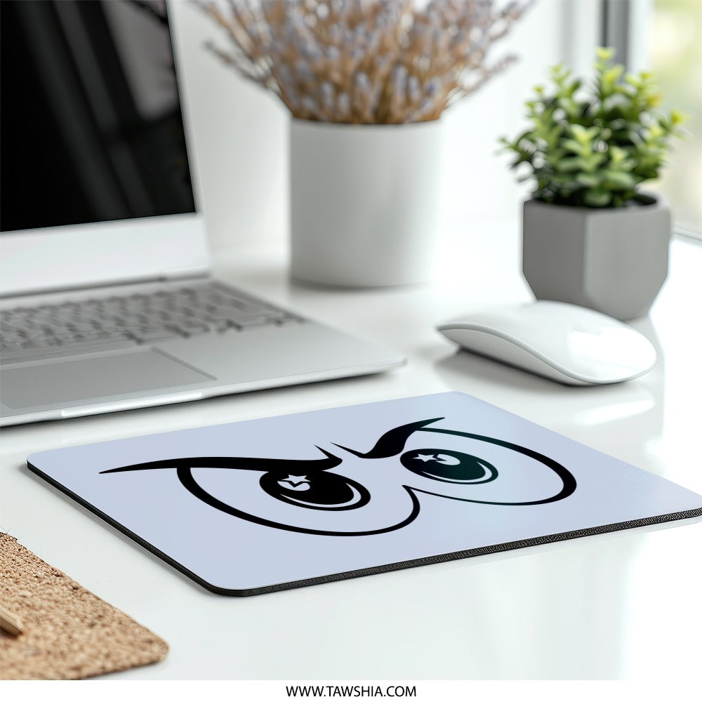 Cartoon Eyes Mouse Pad, Funny Mousepad, Cute Desk Accessories, Unique Office Decor, Gift for Gamers, Computer Accessory, Desk Mat - Tawshia
