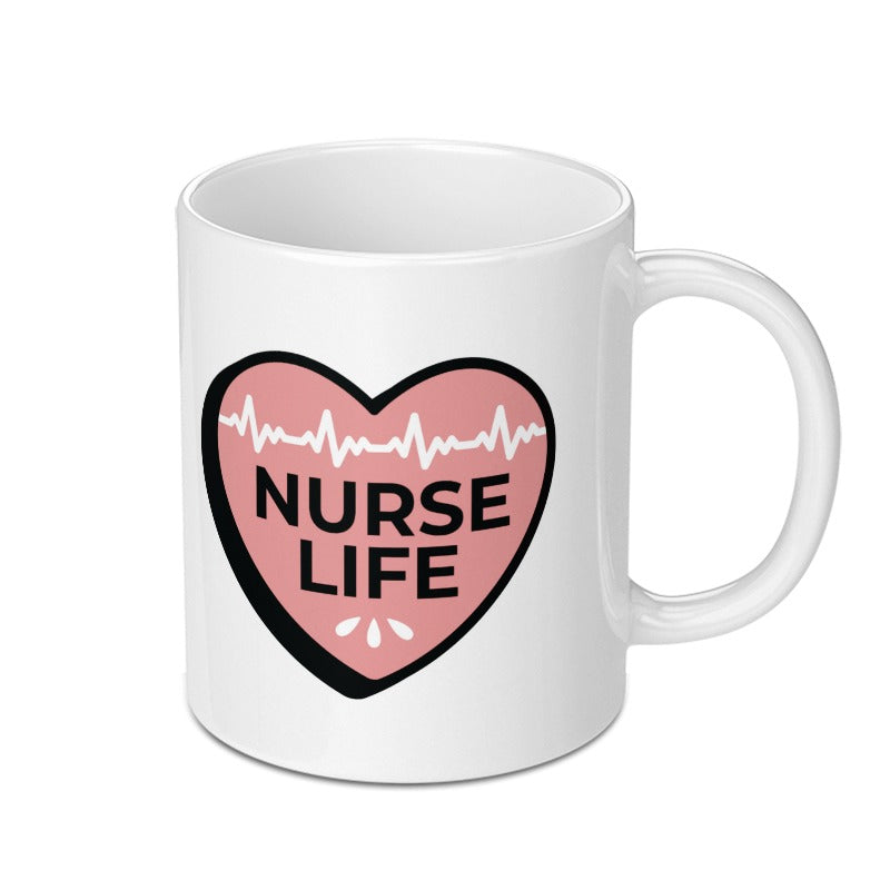 Nurse Life Heart Design Coffee Mug product