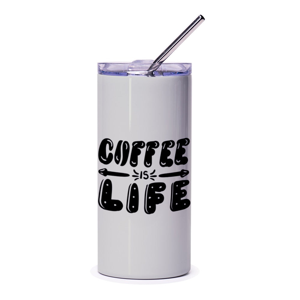 Coffee Is Life Tumbler, Unique Gift, Coffee Lover Gift, Trendy Tumbler, Iced Coffee, Hot Coffee, Gift for Her, Gift for Him, Everyday Use - Tawshia