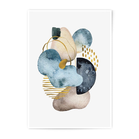 Abstract Watercolor Art Photographic Print, Modern Art Print, Shapes Art, Home Decor, Minimalist Art, Watercolor Print, Wall Art - Tawshia