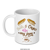 Books and Coffee Mug, My Jam Mug, Coffee Lover Gift, Book Lover Gift, Reading Mug, Coffee Mug, Bookish Gift, Gift for Reader - Tawshia