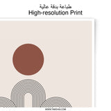 Abstract Arches Photographic Print, Minimalist Geometric Art, Circle Wall Decor, Modern Home Art Print, Aesthetic Room Decor, Wall Art - Tawshia
