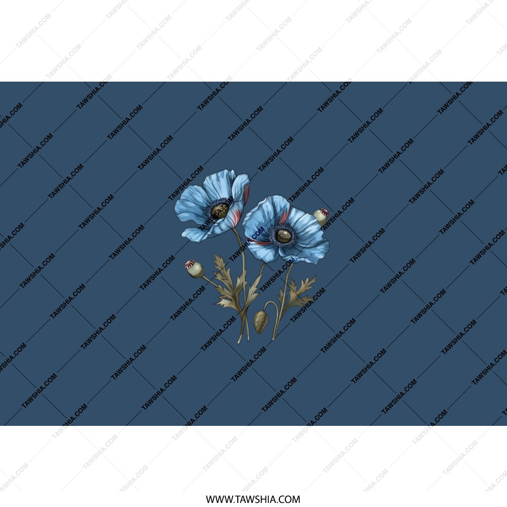 Blue Poppy Tumbler, Floral Tumbler, Flower Tumbler, Nature Lover Gift, Drinkware, Gift for Her, Modern Tumbler, Unique Gift - Tawshia