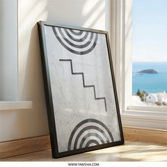 Abstract Wall Art, Geometric Print, Stairs Art, Modern Home Decor, Contemporary Art Print, Minimalist Wall Decor, Arches Print - Tawshia