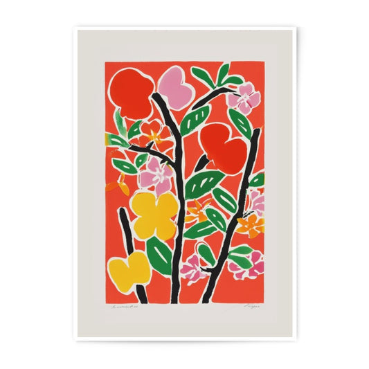 Floral Photographic Print, Abstract Flower Art, Vibrant Wall Decor, Botanical Print, Colorful Home Art, Modern Floral Design - Tawshia