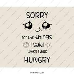 Sorry When Hungry Mouse Pad, Cute Apology Gift, Funny Saying Office Decor, Kawaii Anime Eyes Computer Accessory, Unique Desk Gift - Tawshia