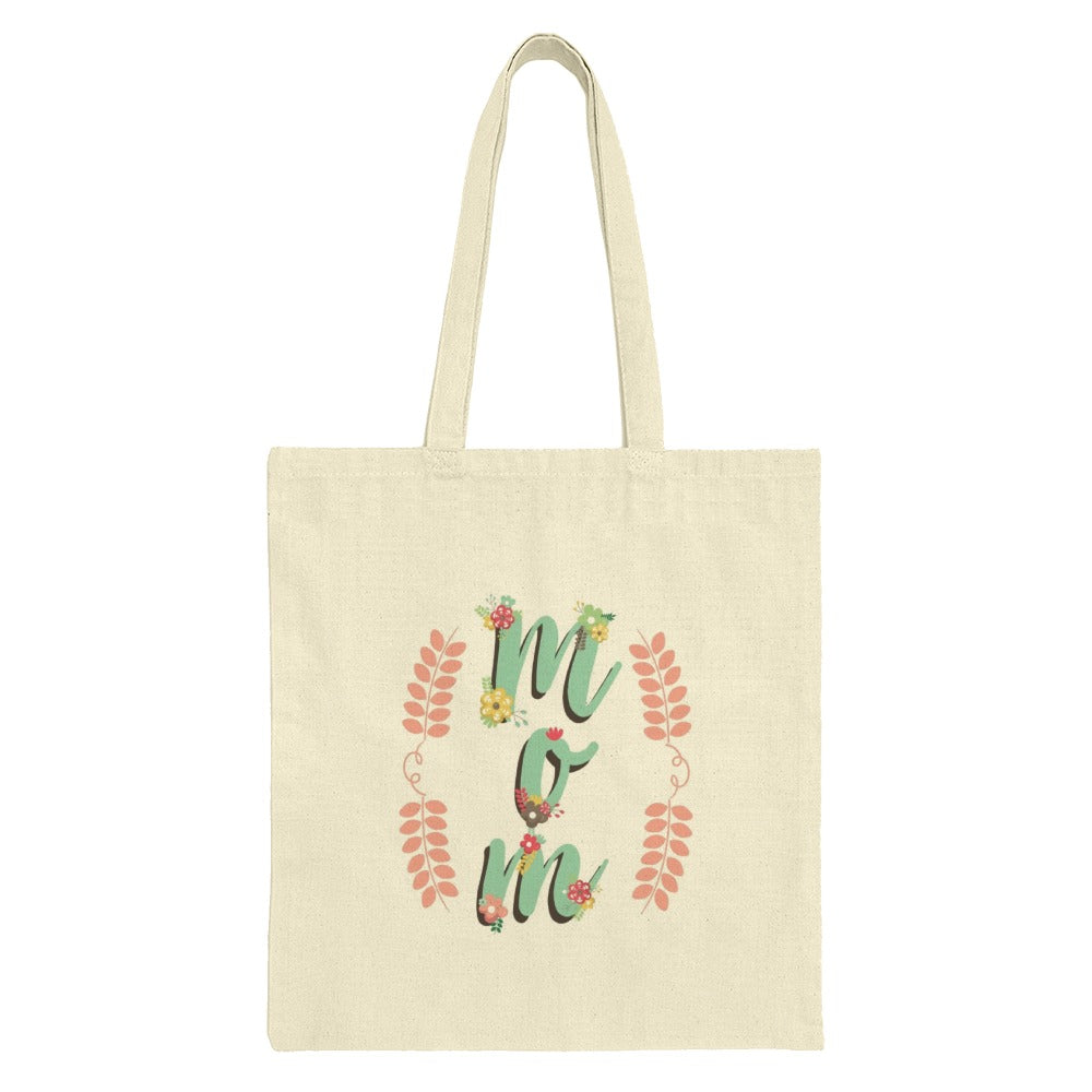 Floral Mom Tote Bag, Cute Mothers Day Gift, Everyday Shopping Bag, Stylish Grocery Bag, Unique Mom Present, Reusable Tote, Mom Birthday - Tawshia