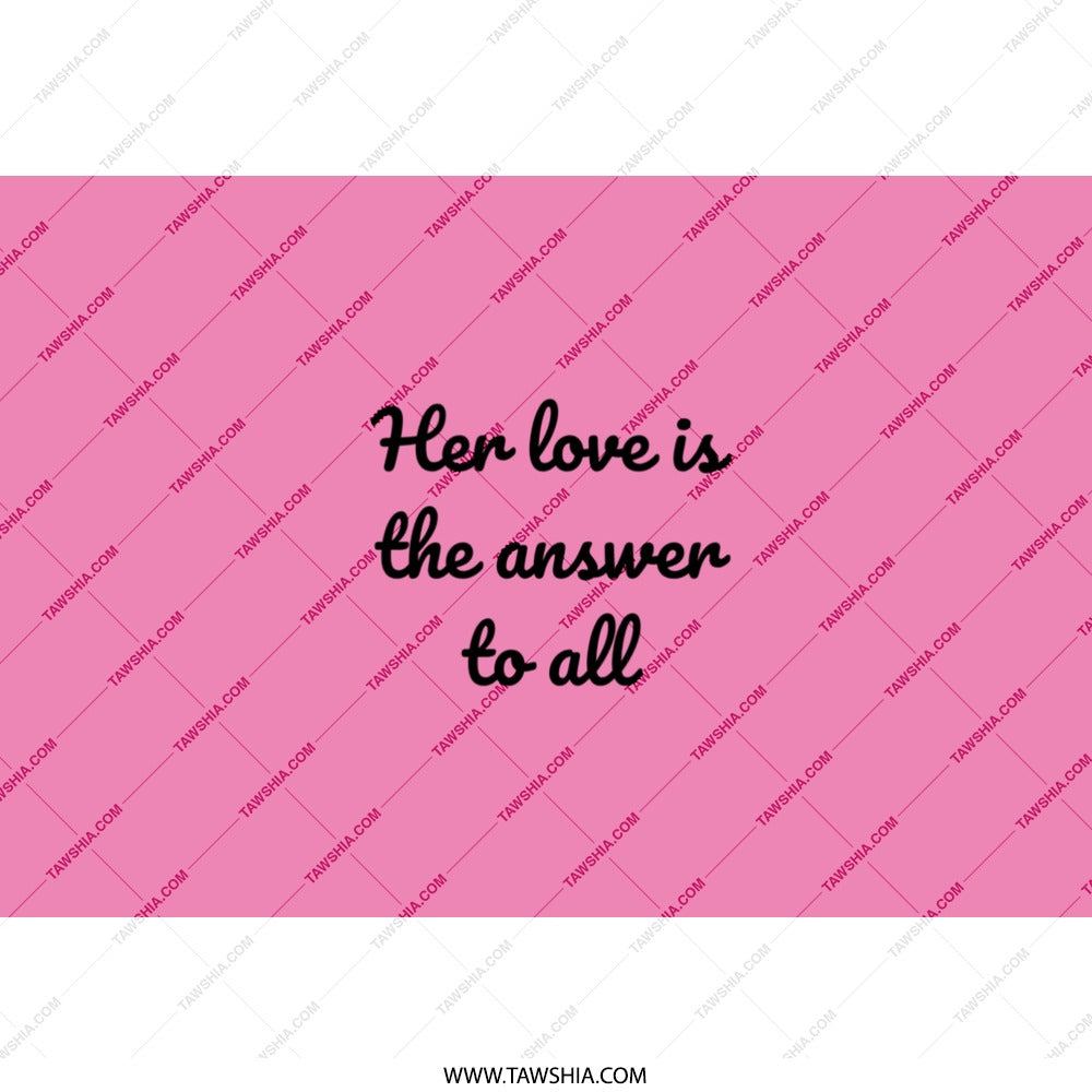 Her Love Is The Answer Tumbler, Inspirational Gift, Quote Tumbler, Pink Tumbler, Affirmation Tumbler, Tumblers With Straw - Tawshia