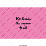 Her Love Is The Answer Tumbler, Inspirational Gift, Quote Tumbler, Pink Tumbler, Affirmation Tumbler, Tumblers With Straw - Tawshia