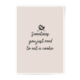 Cookie Quote Photographic Prints, Funny Foodie Art, Eat a Cookie Decor, Minimalist Wall Art, Dessert Lover Gift, Kitchen Prints - Tawshia