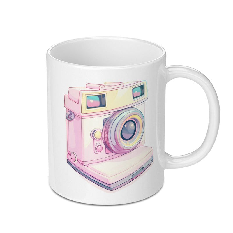 Retro Camera Mug, Pastel Aesthetic Mug, Vintage Camera, Photo Gift, Photography Lover Gift, Camera Lover Mug, Artsy Mug - Tawshia