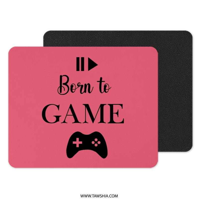 Born To Game Mouse Pad, Gamer Gift, Gaming Accessories, Cute Desk Decor, PC Gaming, Computer Accessories, Game Controller Mousepad - Tawshia
