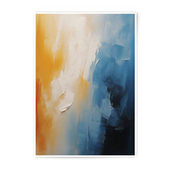 Abstract Painting Photographic Print, Modern Art Wall Decor, Blue Orange Artwork, Home Decor Print, Contemporary Art Print - Tawshia