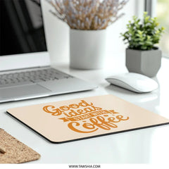Good Ideas Start With Coffee Mousepad, Office Decor, Coffee Lover Gift, Computer Accessory, Work From Home, Desk Mat, Mouse Pad - Tawshia