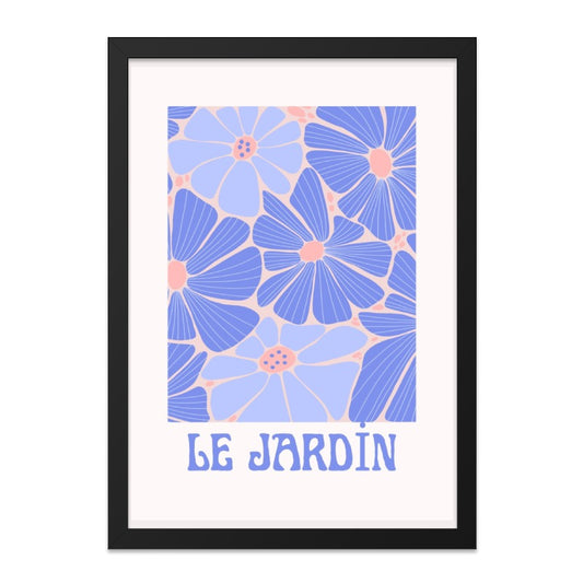 Le Jardin Floral Wall Art, Retro Flower Print, Mid Century Modern Decor, Botanical Wall Decor, Colorful Art Print, French Garden Art - Tawshia