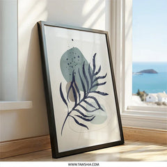 Botanical Wall Art, Abstract Plant Print, Modern Art, Minimalist Decor, Home Decor, Foliage Art, Nature Print, Living Room Art, Office Wall - Tawshia