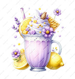 Lemonade Mug, Watercolor Mug, Floral Drink Mug, Summer Drink Mug, Purple Flowers Mug, Dessert Mug, Honeycomb Mug - Tawshia