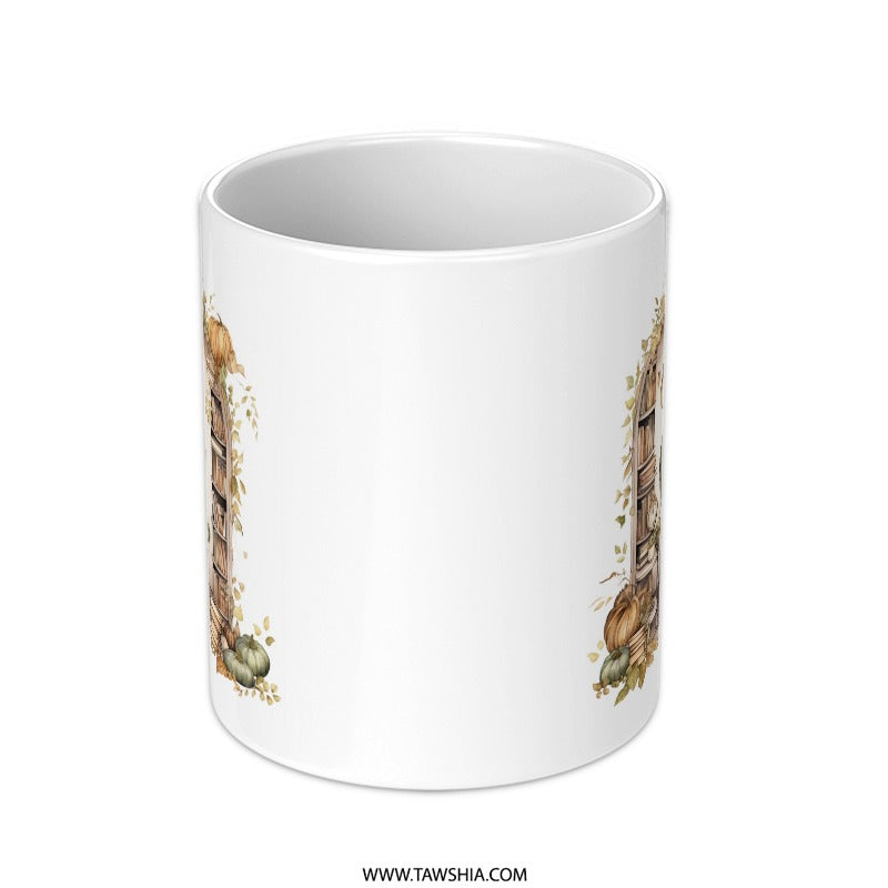 Cozy Fall Reading Nook Mug, Autumn Book Lover Gift, Pumpkin Spice Season Mug, Home Decor Mug, Library Mug, Relaxing Scene Coffee Mug - Tawshia