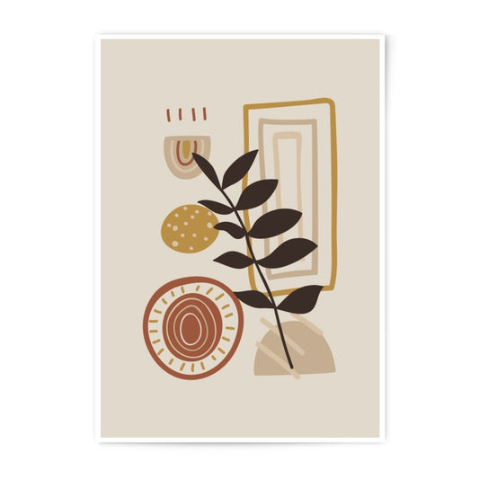 Abstract Art Photographic Print, Bohemian Wall Decor, Botanical Art Print, Modern Home Decor, Minimalist Art, Neutral Colors, Trendy Wall - Tawshia