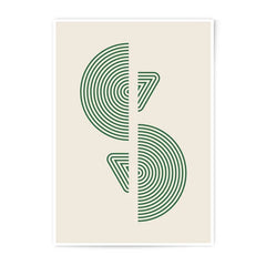 Modern Abstract Photographic Print, Green Geometric Art, Circle Triangle Wall Decor, Minimalist Art Print, Stylish Home Decor - Tawshia