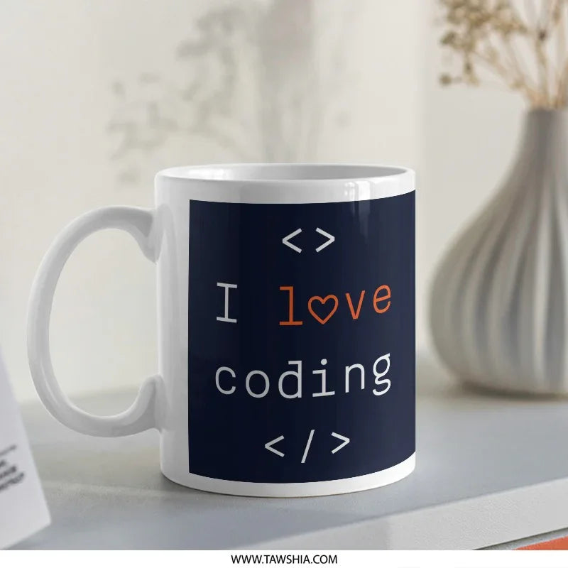 I love coding coffee mug for programmers product