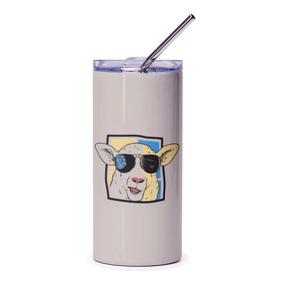 Cool Sheep Design Insulated Tumbler with Straw product type