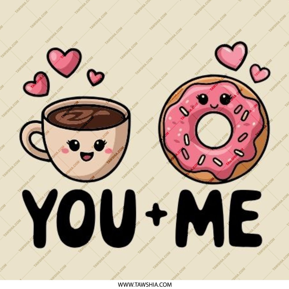 Coffee and Donut Pinback Button, You and Me Gift, Cute Couple Pin, Foodie Button, Friendship Gift, Kawaii Pin, Badge, Best Friend Present - Tawshia
