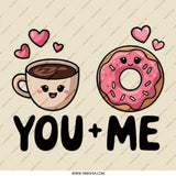 Coffee and Donut Pinback Button, You and Me Gift, Cute Couple Pin, Foodie Button, Friendship Gift, Kawaii Pin, Badge, Best Friend Present - Tawshia