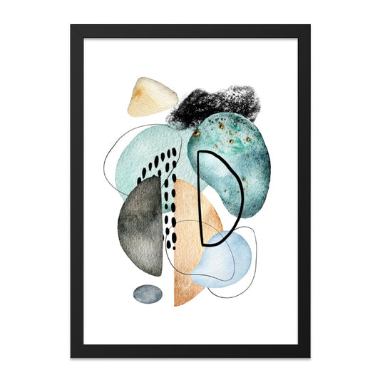 Abstract Watercolor Wall Art, Modern Art Print, Geometric Shapes, Unique Home Decor, Contemporary Wall Hanging (131 characters) - Tawshia