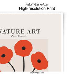 Red Poppy Photographic Print, Nature Art, Floral Decor, Botanical Print, Modern Wall Art, Minimalist Art, Home Decor, Wall Decor - Tawshia