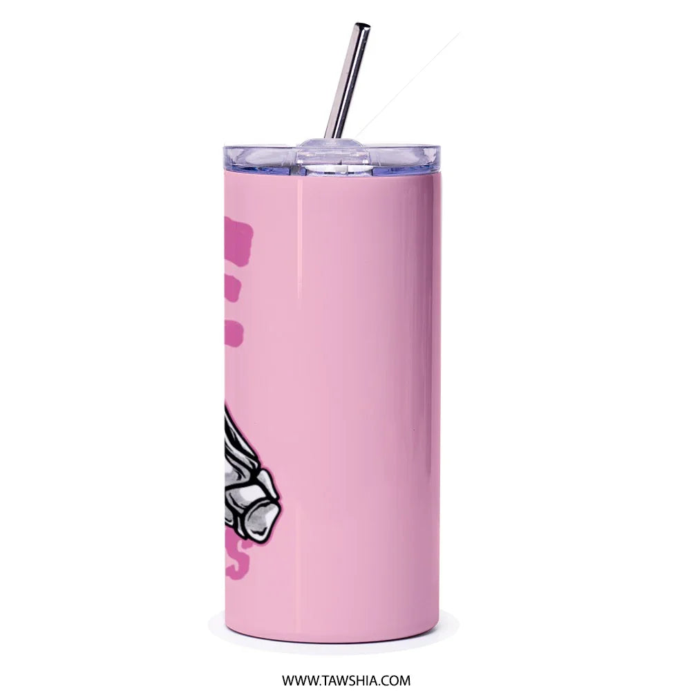 Pink Tumbler Cup with Artistic Design Product Type