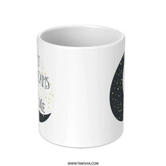 Sweet Dreams Little One Mug, Moon Stars Mug, Nursery Decor Mug, Baby Shower Gift Mug, New Parent Gift Mug, Celestial Mug - Tawshia