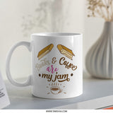 Books and Coffee Mug, My Jam Mug, Coffee Lover Gift, Book Lover Gift, Reading Mug, Coffee Mug, Bookish Gift, Gift for Reader - Tawshia