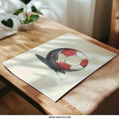Soccer Ball Photographic Print, Sports Decor, Kids Room Art, Man Cave Art, Sport Gift, Modern Art Print, Minimalist Wall Art - Tawshia