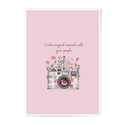 Camera Photographic Prints, Floral Camera Print, Wall Art Decor, Magical Moments Prints, Camera Illustration, Home Decor Gift, Art Prints - Tawshia