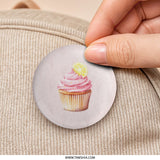 Pink Lemonade Cupcake Pinback, Cute Food Pin, Sweet Treat Badge, Pastel Aesthetic Pin, Cupcake Lover Gift, Button Pinback Accessory - Tawshia