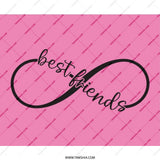 Best Friends Mouse Pad, Infinity Symbol, Friendship Gift, Pink Mousepad, Work From Home Decor, Office Accessories, Cute Desk Pad - Tawshia