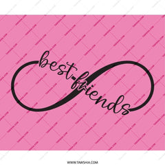 Best Friends Mouse Pad, Infinity Symbol, Friendship Gift, Pink Mousepad, Work From Home Decor, Office Accessories, Cute Desk Pad - Tawshia