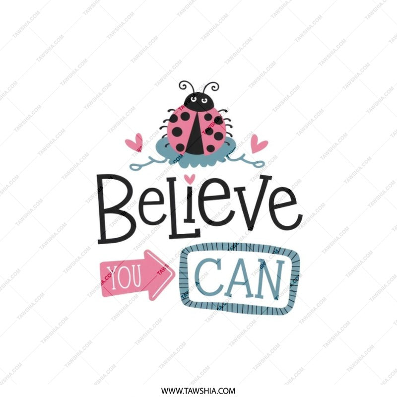 Believe You Can Pillow, Ladybug Pillow, Inspirational Pillow, Motivational Pillow, Decorative Pillow, Cute Pillow - Tawshia